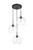 Elegant Lighting - LD2214BK - Three Light Pendant - BAXTER - Black and Clear