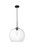 Elegant Lighting - LD2216BK - One Light Pendant - BAXTER - Black and Clear