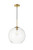 Elegant Lighting - LD2216BR - One Light Pendant - BAXTER - Brass and Clear