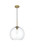Elegant Lighting - LD2216SG - One Light Pendant - Baxter - Satin Gold and Clear