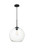 Elegant Lighting - LD2224BK - One Light Pendant - BAXTER - Black and Clear