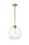 Elegant Lighting - LD2224BR - One Light Pendant - BAXTER - Brass and Clear
