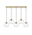 Elegant Lighting - LD2228SG - Five Light Pendant - Baxter - Satin Gold and Clear