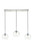 Elegant Lighting - LD2236C - Three Light Pendant - BAXTER - Chrome and Clear