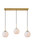 Elegant Lighting - LD2237BR - Three Light Pendant - BAXTER - Brass and frosted white