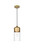 Elegant Lighting - LD2240SG - One Light Pendant - Ashwell - Satin Gold and Clear