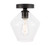 Elegant Lighting - LD2254BK - One Light Flush Mount - Gene - Black and Clear glass