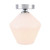 Elegant Lighting - LD2255C - One Light Flush Mount - Gene - Chrome and Frosted white glass