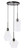 Elegant Lighting - LD2268BK - Three Light Pendant - Gene - Black and Clear glass