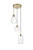 Elegant Lighting - LD2268SG - Three Light Pendant - Gene - Satin Gold and Clear