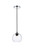 Elegant Lighting - LD2280C - One Light Pendant - Cashel - Chrome and Clear