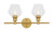 Elegant Lighting - LD2312BR - Two Light Wall Sconce - Gene - Brass and Clear glass