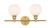 Elegant Lighting - LD2315BR - Two Light Wall Sconce - Collier - Brass and Frosted white glass