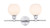 Elegant Lighting - LD2315C - Two Light Wall Sconce - Collier - Chrome and Frosted white glass