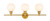 Elegant Lighting - LD2319BR - Three Light Wall Sconce - Collier - Brass and Frosted white glass