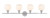 Elegant Lighting - LD2323C - Four Light Wall Sconce - Collier - Chrome and Frosted white glass