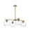 Elegant Lighting - LD2331SG - Four Light Pendant - Opus - Satin Gold and Clear
