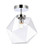 Elegant Lighting - LD2346C - One Light Flush Mount - Lawrence - Chrome and Clear