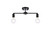 Elegant Lighting - LD2348BK - Two Light Flush Mount - Zane - Black
