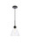 Elegant Lighting - LD2501BK - One Light Pendant - Mera - Black and Clear