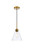 Elegant Lighting - LD2501BR - One Light Pendant - Mera - Brass and Clear
