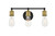 Elegant Lighting - LD4028W16BRB - Three Light Wall Sconce - Serif - brass