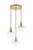 Elegant Lighting - LD4040D19BR - Three Light Pendant - Waltz - Brass And Clear