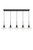 Elegant Lighting - LD4040D48BK - Five Light Pendant - Waltz - Black And Clear