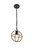 Elegant Lighting - LD4067D8BK - One Light Pendant - Octavia - Black And Linen