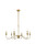 Elegant Lighting - LD5006D36BR - Six Lights Chandelier - Rohan - Brass
