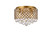 Elegant Lighting - LD5010F13BR - Four Light Flush Mount - Tully - Brass and Clear