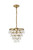 Elegant Lighting - LD5016D13BR - Three Light Pendant - Kora - Brass