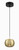 George Kovacs - P5471-884-L - LED Mini Pendant - Halo - Coal And Brushed Gold