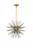Elegant Lighting - LD5035D20BK - Eight Light Pendant - Timber - Brass and Black