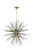 Elegant Lighting - LD5038D30BK - Eight Light Pendant - Timber - Brass and Black