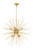 Elegant Lighting - LD5039D30BR - Eight Light Pendant - Timber - Brass