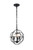 Elegant Lighting - LD5055D12MB - Three Light Pendant - Wallace - Matte Black