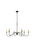 Elegant Lighting - LD5056D42BRB - Six Light Chandelier - Rohan - Brass and Black