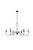 Elegant Lighting - LD5056D42MB - Six Light Chandelier - Rohan - Matte Black
