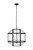 Elegant Lighting - LD6001D19BK - Four Light Pendant - Caro - Black