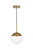 Elegant Lighting - LD6031BR - One Light Pendant - Eclipse - Brass and Clear