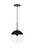Elegant Lighting - LD6033BK - One Light Pendant - Eclipse - Black and Clear