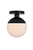 Elegant Lighting - LD6050BK - One Light Flush Mount - Eclipse - Black and frosted white