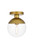 Elegant Lighting - LD6055BR - One Light Flush Mount - Eclipse - Brass and Clear