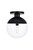 Elegant Lighting - LD6057BK - One Light Flush Mount - Eclipse - Black and Clear