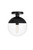 Elegant Lighting - LD6063BK - One Light Flush Mount - Eclipse - Black and Clear