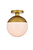 Elegant Lighting - LD6066BR - One Light Flush Mount - Eclipse - Brass and frosted white