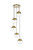 Elegant Lighting - LD6075SG - Five Light Pendant - Eclipse - Satin Gold and Clear