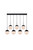 Elegant Lighting - LD6086BK - Seven Light Pendant - Eclipse - Black And Frosted White