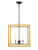 Elegant Lighting - LD6105D16BRBK - Four Light Pendant - Eclipse - Brass And Black